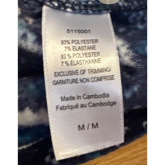 Nautica Pajama Set Women Med Blue Fair Isle Long Sleeve Microfleece Soft - Picture 6 of 9